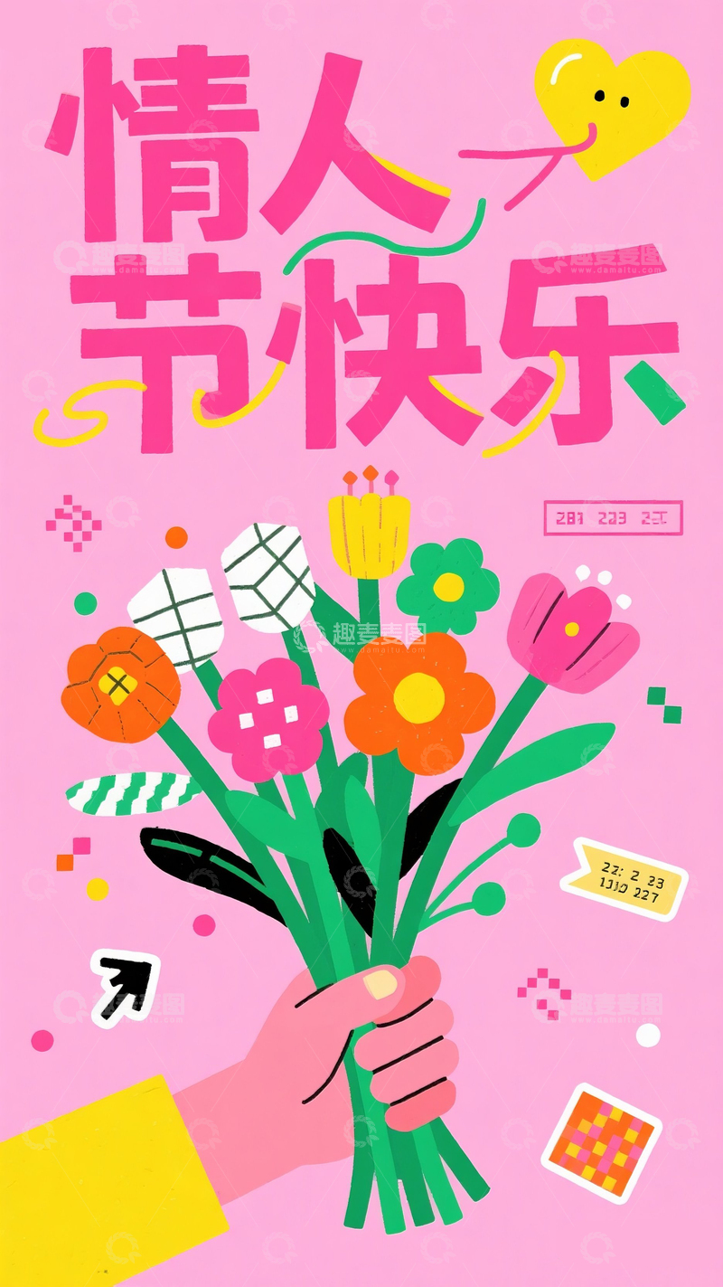 高清大图下载【趣麦麦图】520情人节海报21