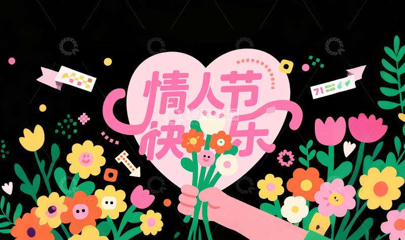高清大图下载【趣麦麦图】520情人节海报28