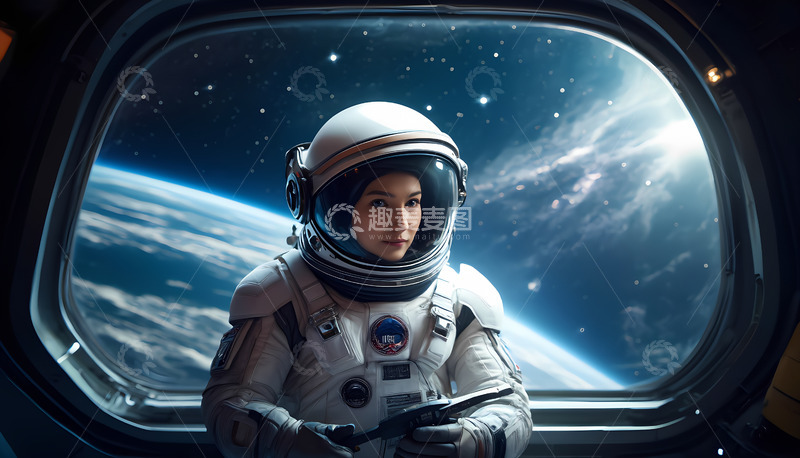高清大图下载【趣麦麦图】探索宇宙的宇航员外太空摄影图1