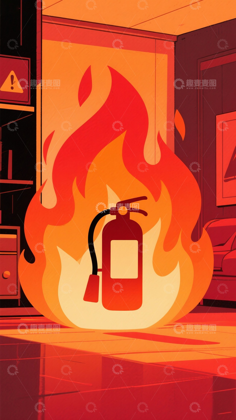 高清大图下载【趣麦麦图】小心火灾3