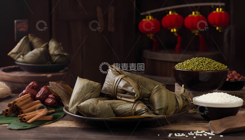 高清大图下载【趣麦麦图】创意端午节粽子摄影图4