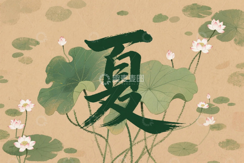 高清大图下载【趣麦麦图】夏天夏至艺术字体4