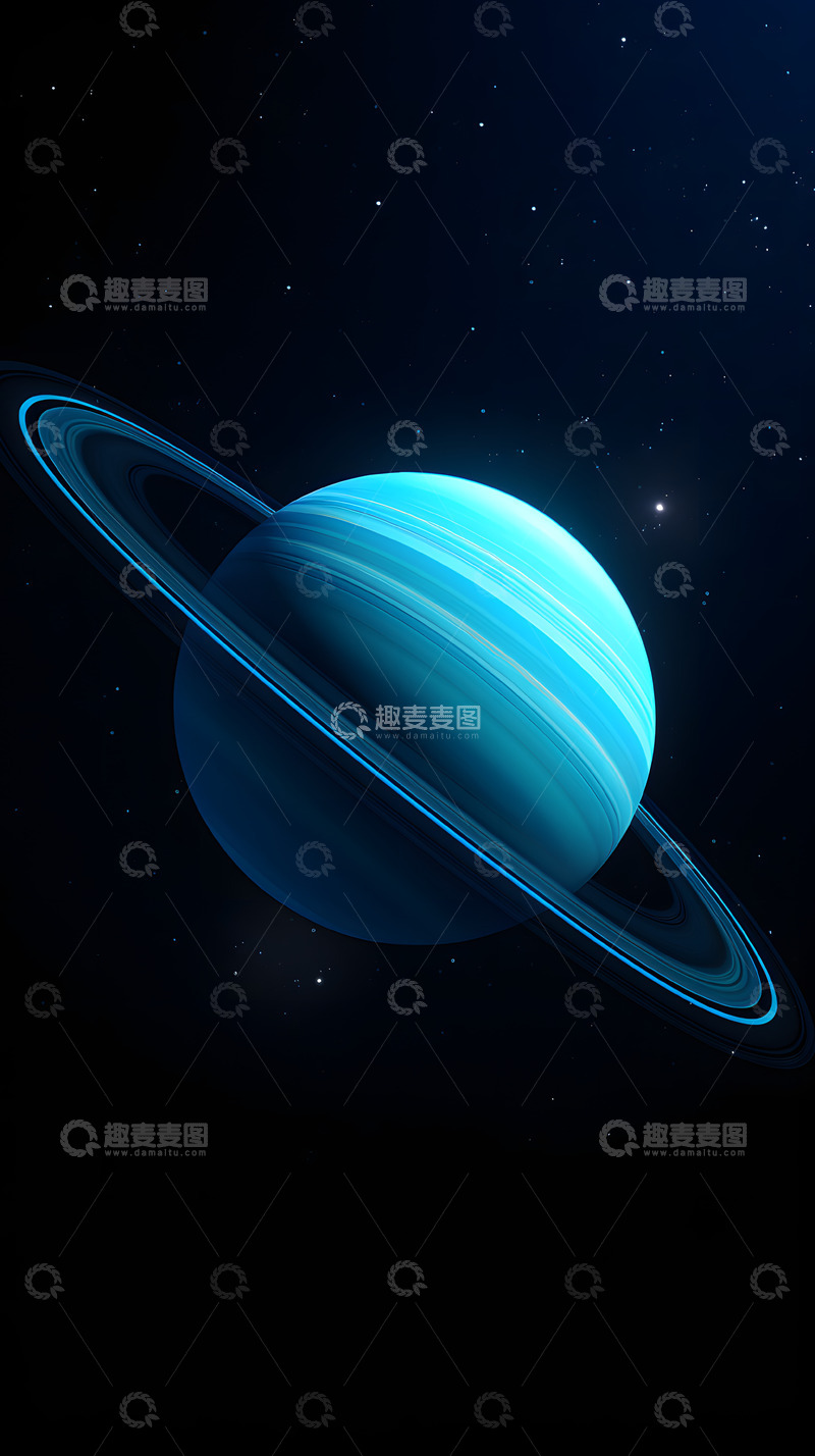 高清大图下载【趣麦麦图】有星环的星球
