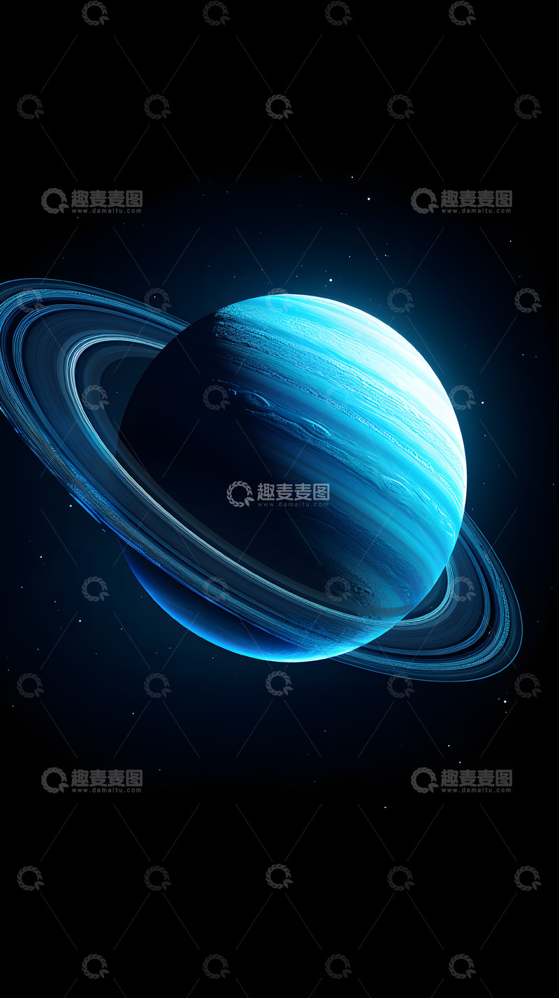 高清大图下载【趣麦麦图】有星环的星球1