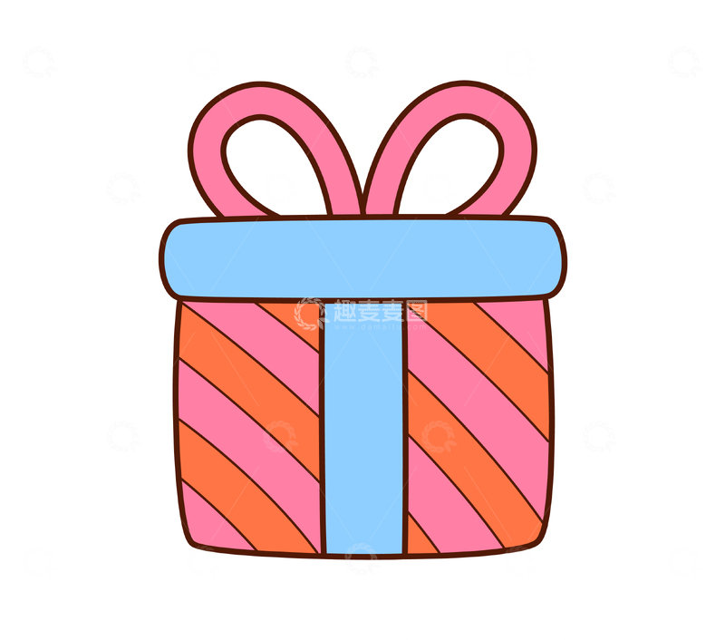 源文件下载【趣麦麦图】矢量礼物卡通插画