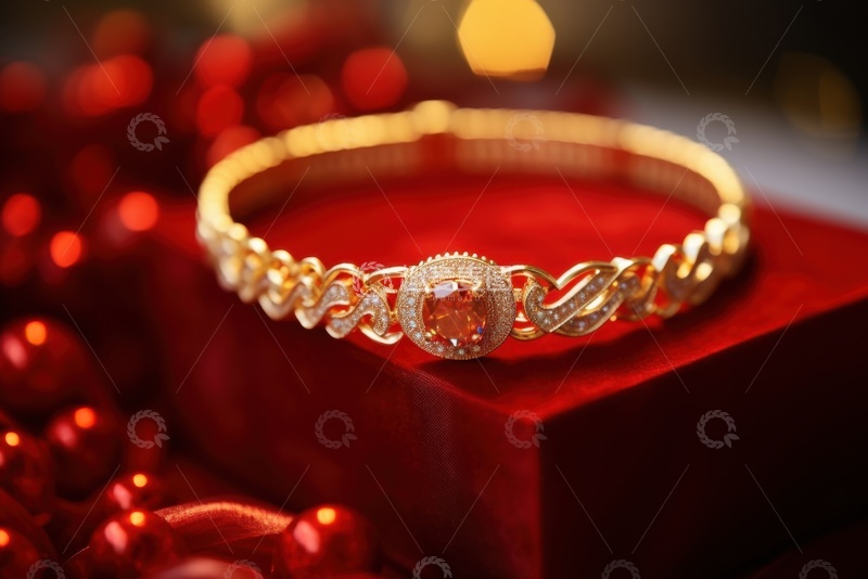 高清大图下载【趣麦麦图】美丽的黄金手镯