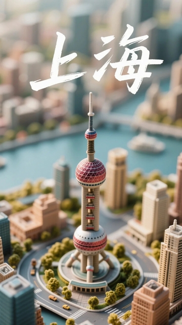 上海地标建筑文字2