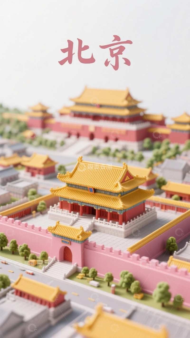 高清大图下载【趣麦麦图】北京地标建筑微缩模型3