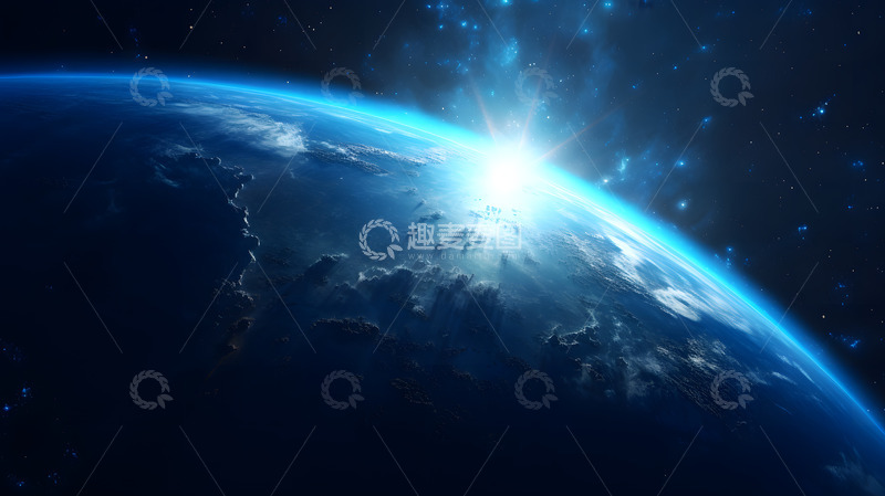 高清大图下载【趣麦麦图】太空视觉下的地球表面