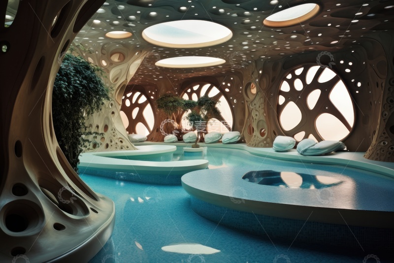 高清大图下载【趣麦麦图】现代游泳休闲馆