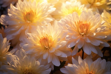 白色盛开的菊花