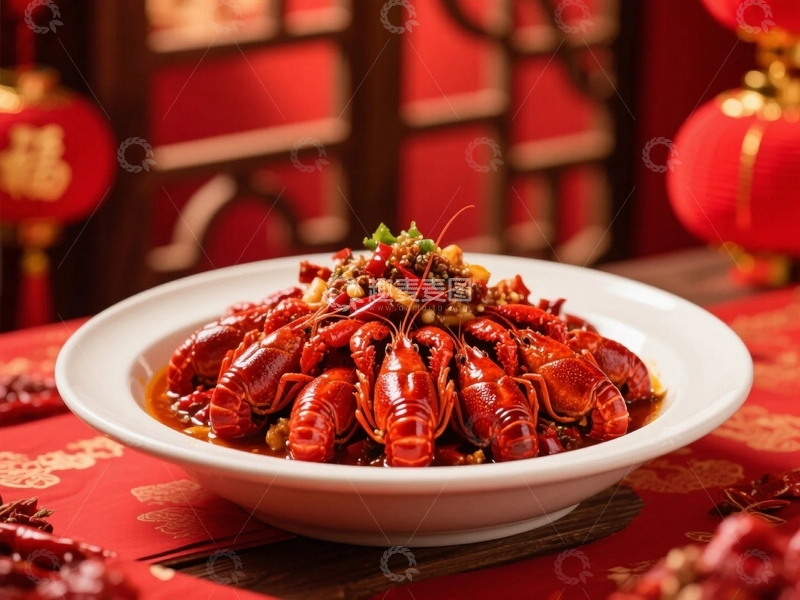 高清大图下载【趣麦麦图】鲜香的麻辣小龙虾