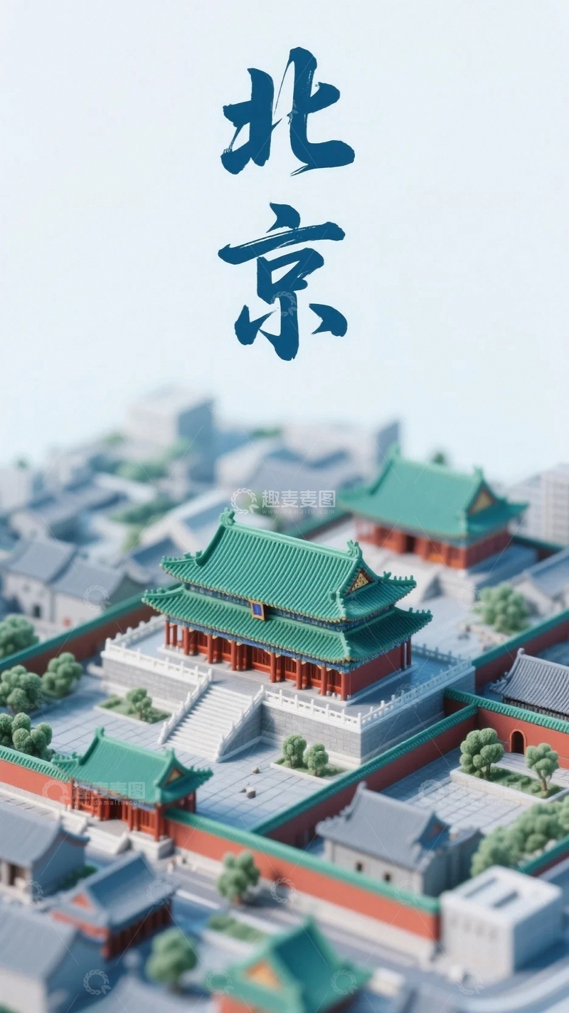 高清大图下载【趣麦麦图】北京地标建筑文字2