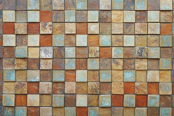 彩色石砖墙面背景