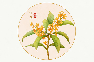 秋天八月桂花植物花卉