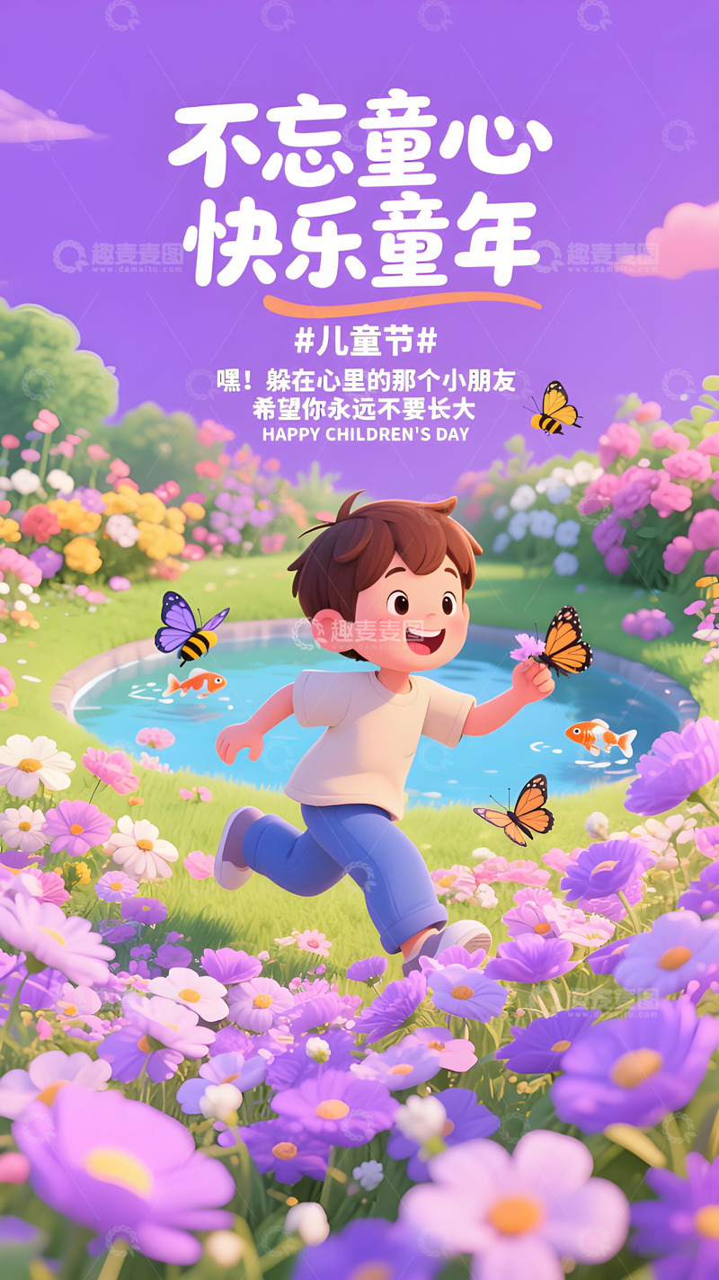 高清大图下载【趣麦麦图】六一儿童节海报111