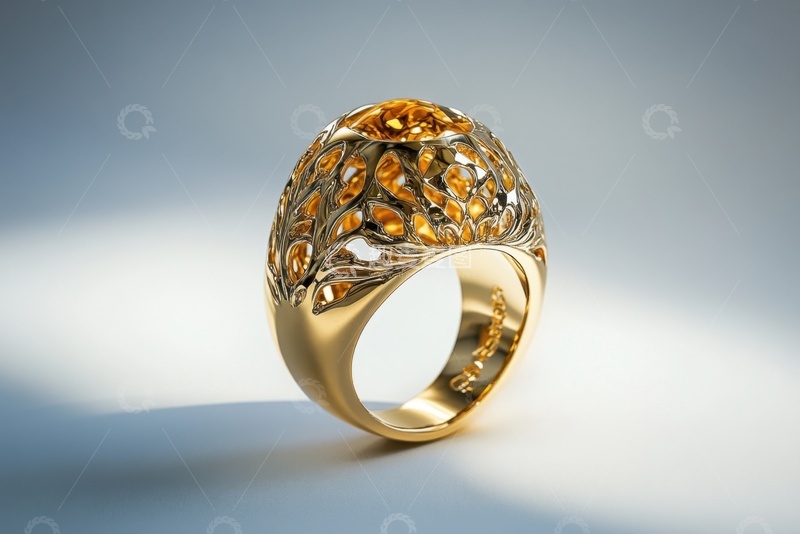 高清大图下载【趣麦麦图】美丽的镂空宝石戒指