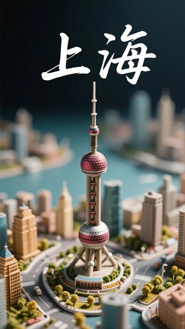 上海地标建筑文字