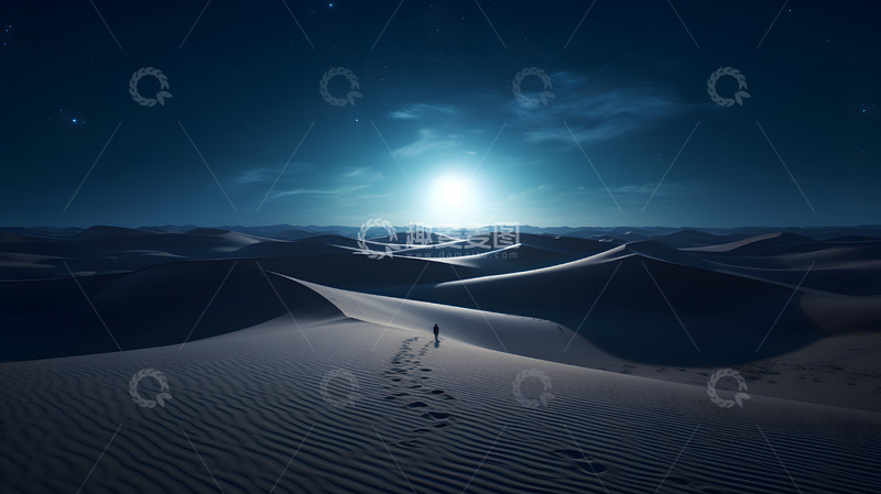 高清大图下载【趣麦麦图】沙漠的昼夜3
