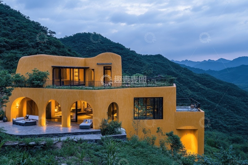 高清大图下载【趣麦麦图】户外森林里的二层建筑