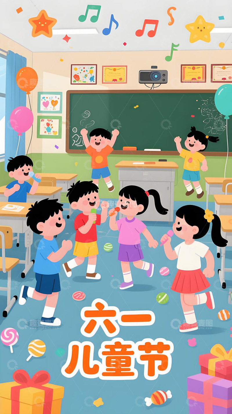 高清大图下载【趣麦麦图】六一儿童节海报115