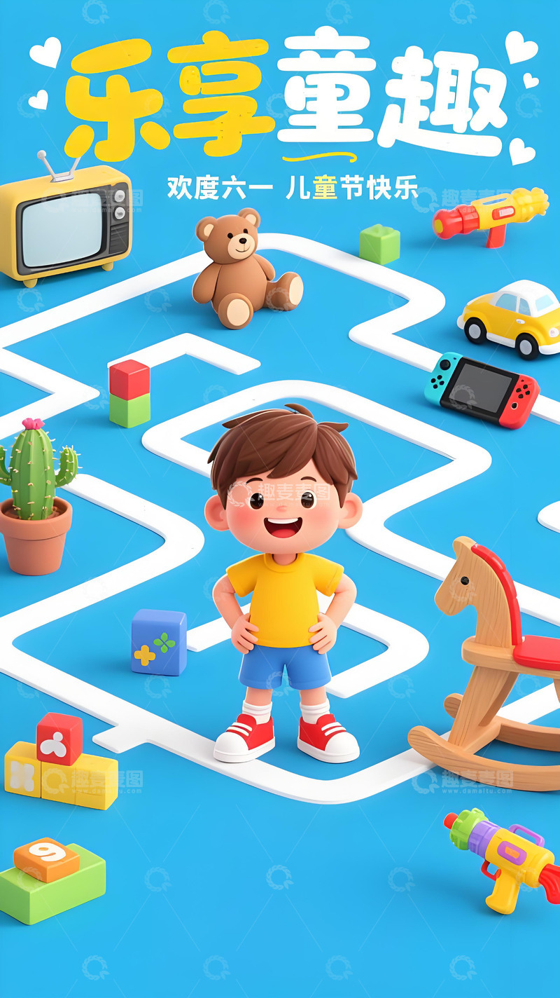 高清大图下载【趣麦麦图】六一儿童节海报130