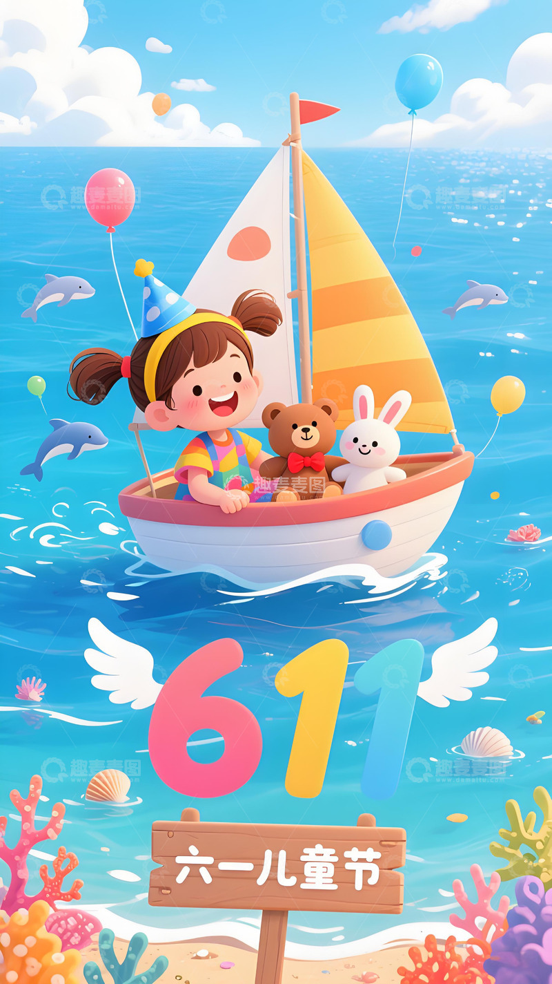 高清大图下载【趣麦麦图】六一儿童节海报125
