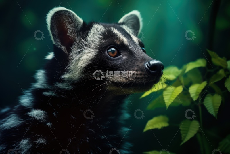 高清大图下载【趣麦麦图】森林里的一只野生动物