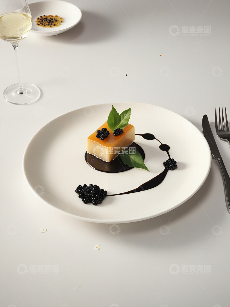高清大图下载【趣麦麦图】西餐鹅肝鱼子酱
