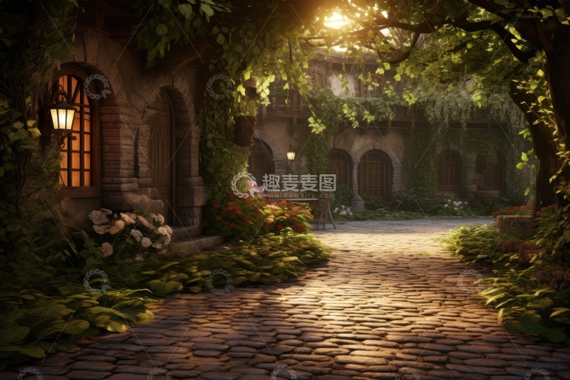 高清大图下载【趣麦麦图】复古的餐厅外景