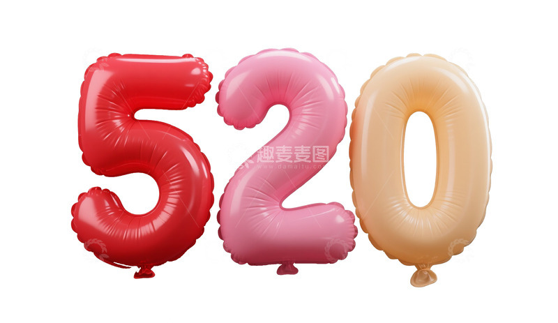 高清大图下载【趣麦麦图】520情人节气球2