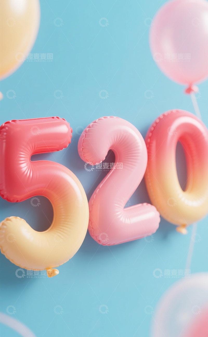 高清大图下载【趣麦麦图】520情人节气球