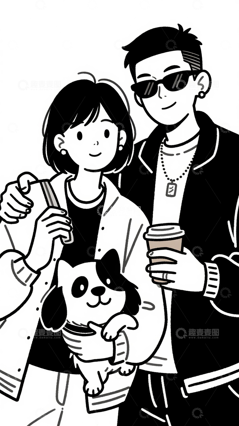 高清大图下载【趣麦麦图】潮流情侣5