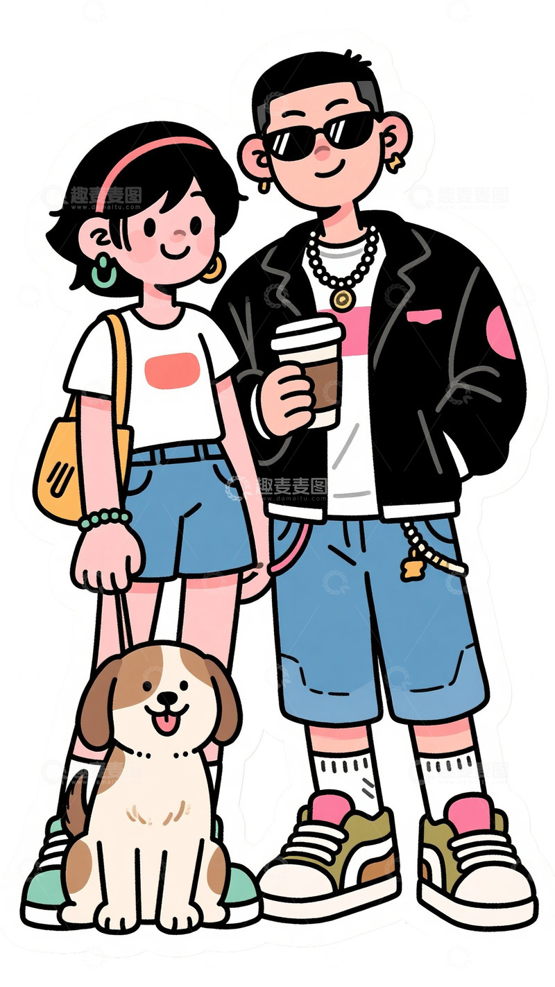 高清大图下载【趣麦麦图】约会的情侣3