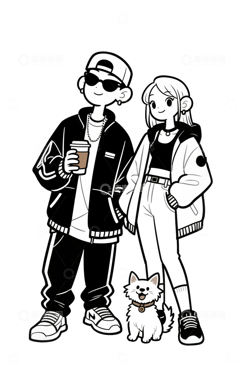 高清大图下载【趣麦麦图】潮流情侣3