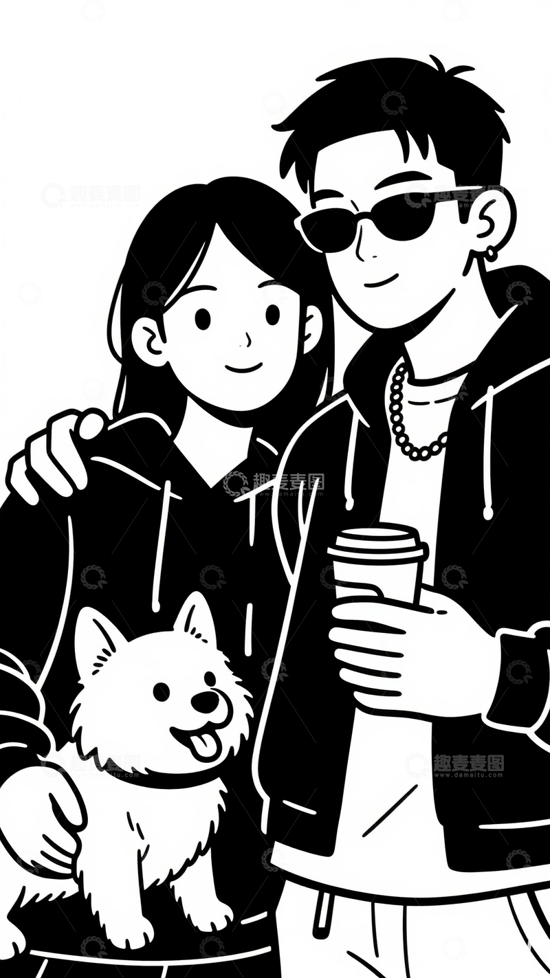 高清大图下载【趣麦麦图】潮流情侣6