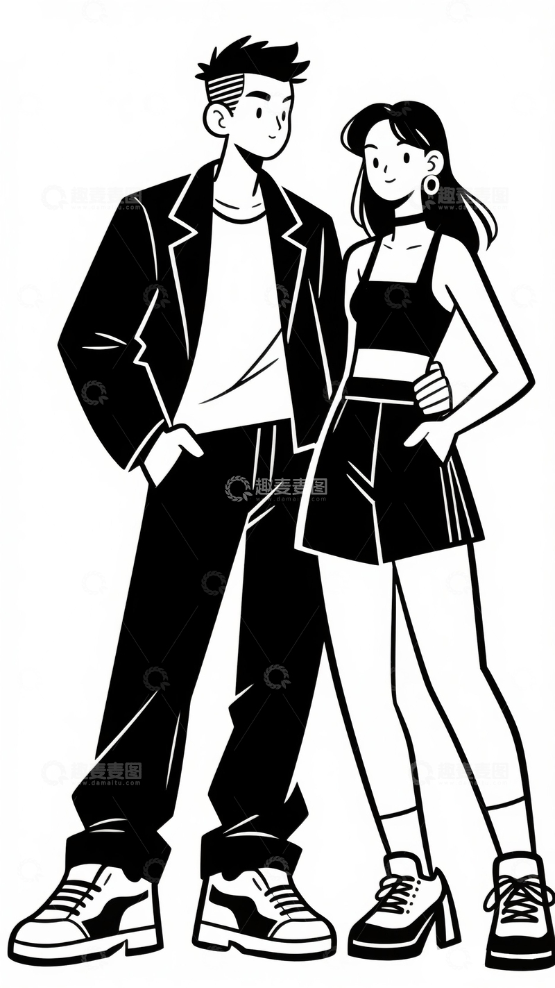 高清大图下载【趣麦麦图】潮流情侣8