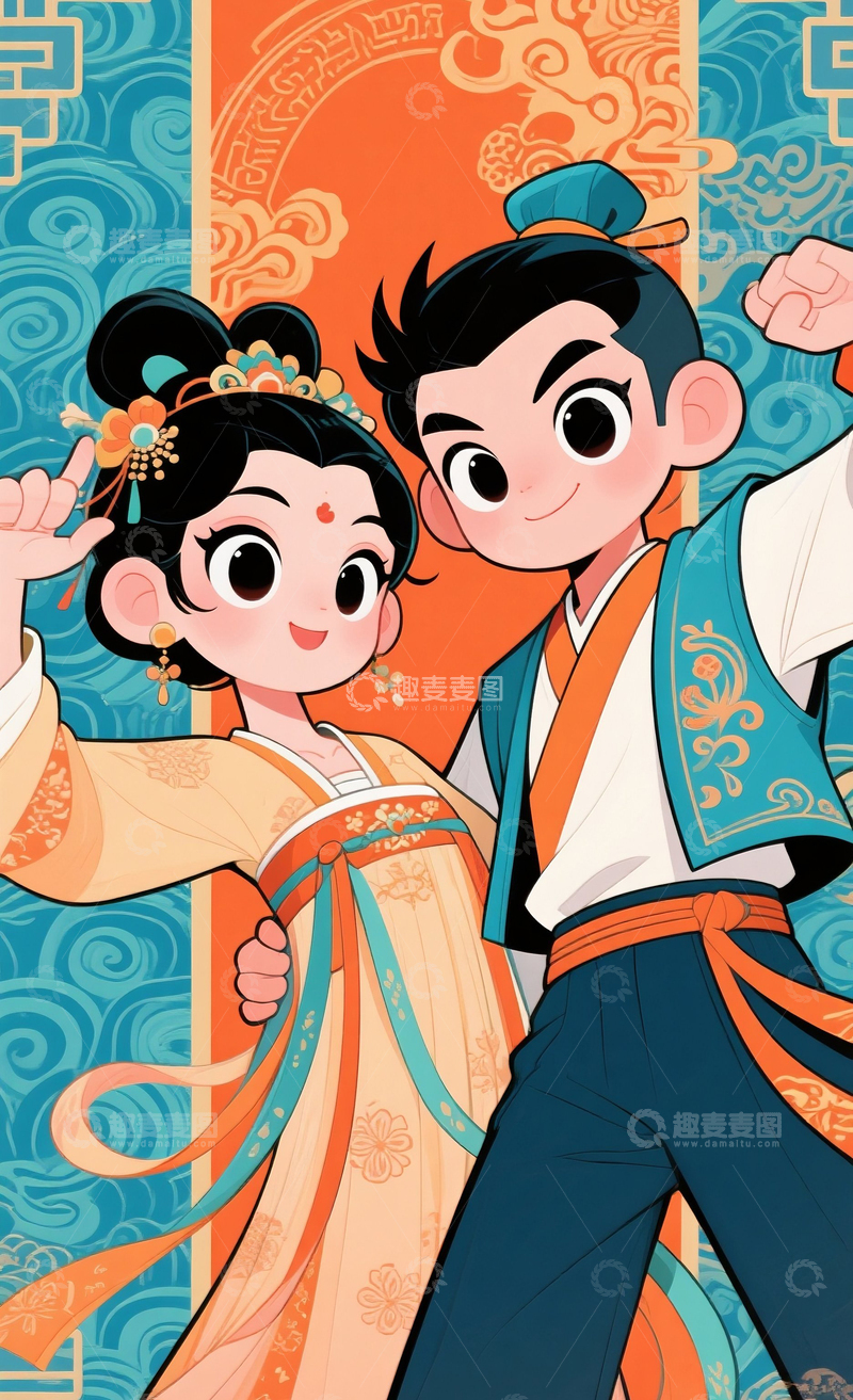 高清大图下载【趣麦麦图】古风情侣12