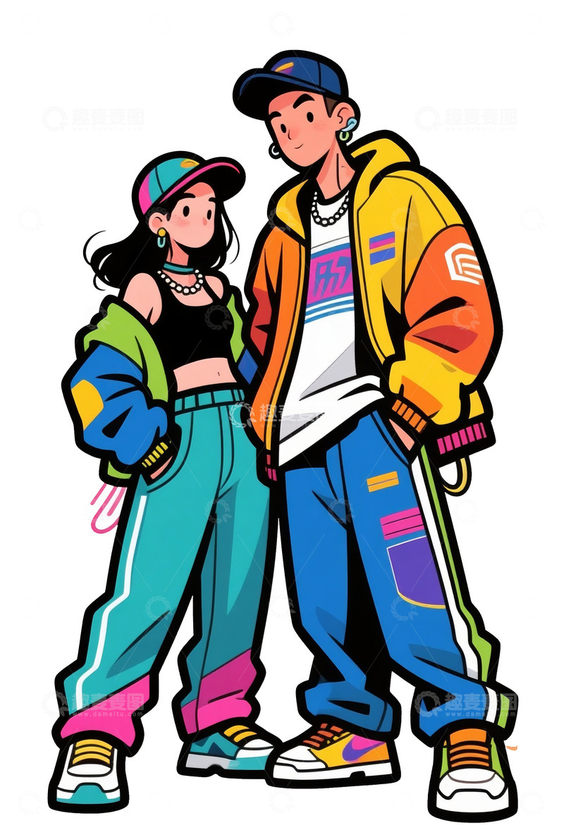 高清大图下载【趣麦麦图】约会的情侣1