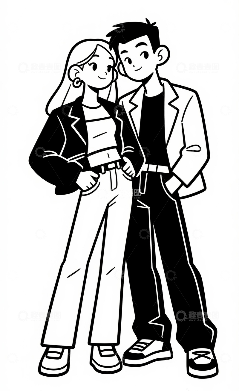 高清大图下载【趣麦麦图】潮流情侣