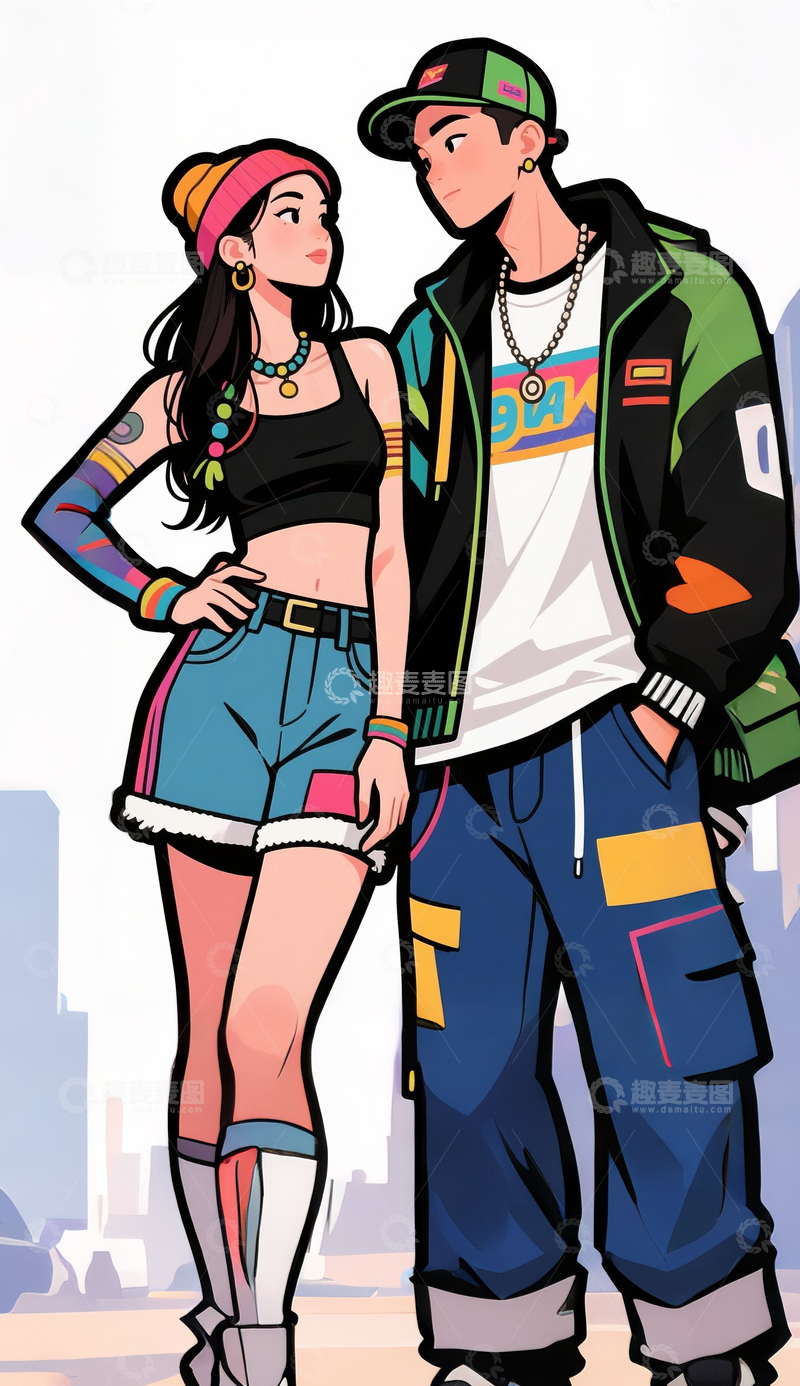 高清大图下载【趣麦麦图】约会的情侣11