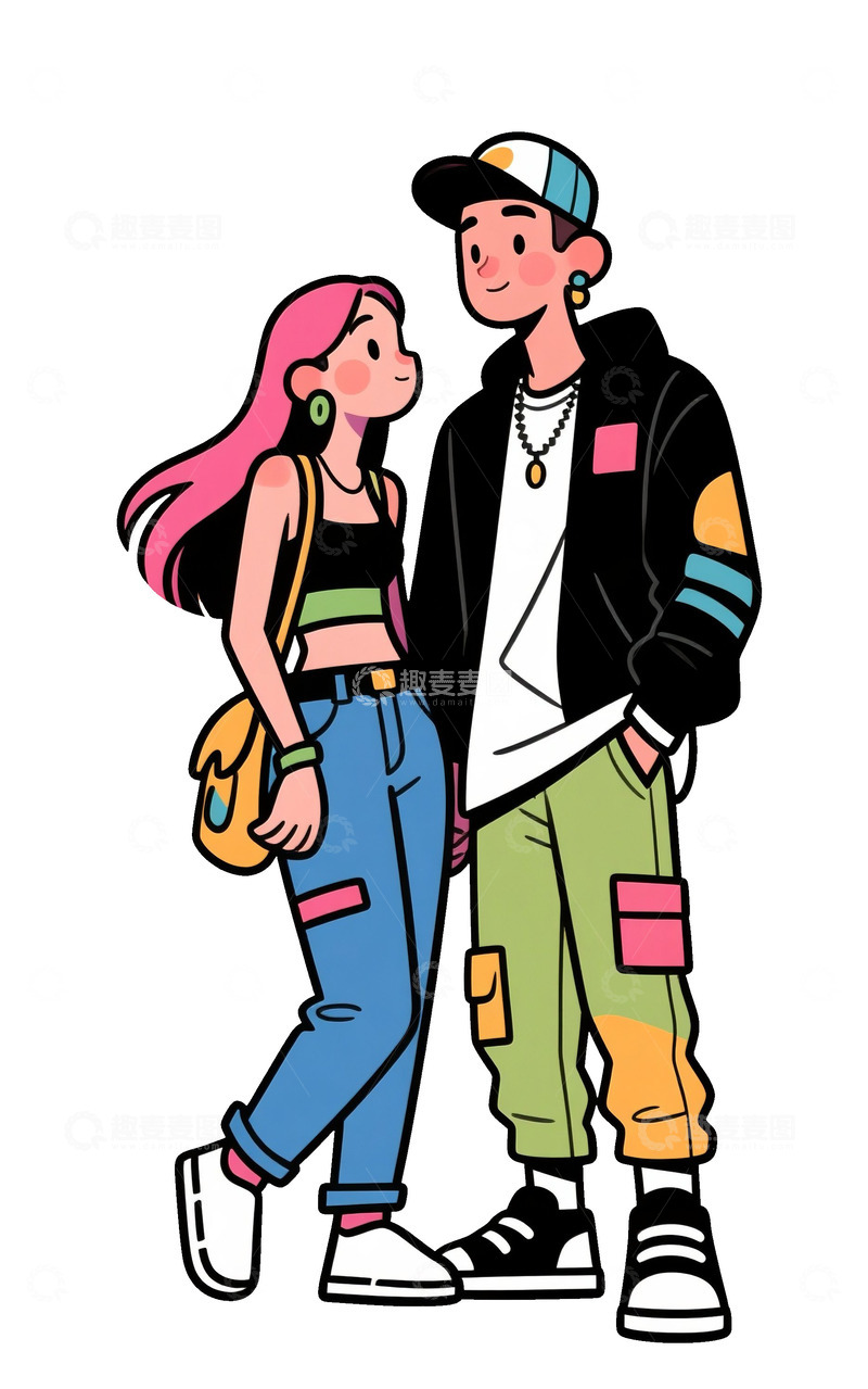 高清大图下载【趣麦麦图】约会的情侣6