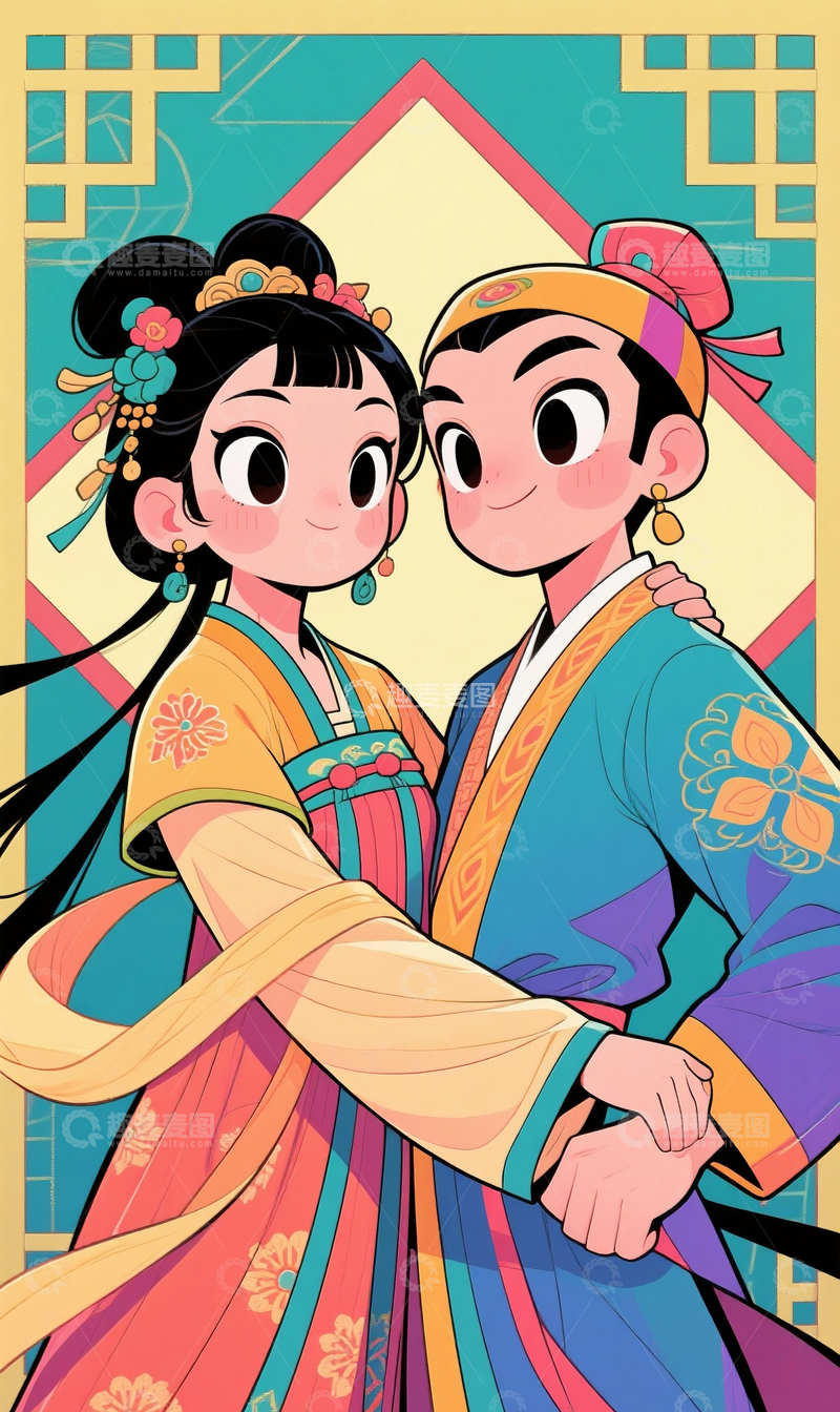 高清大图下载【趣麦麦图】古风情侣10