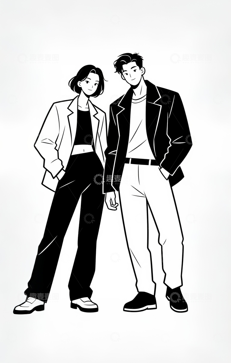 高清大图下载【趣麦麦图】潮流情侣7