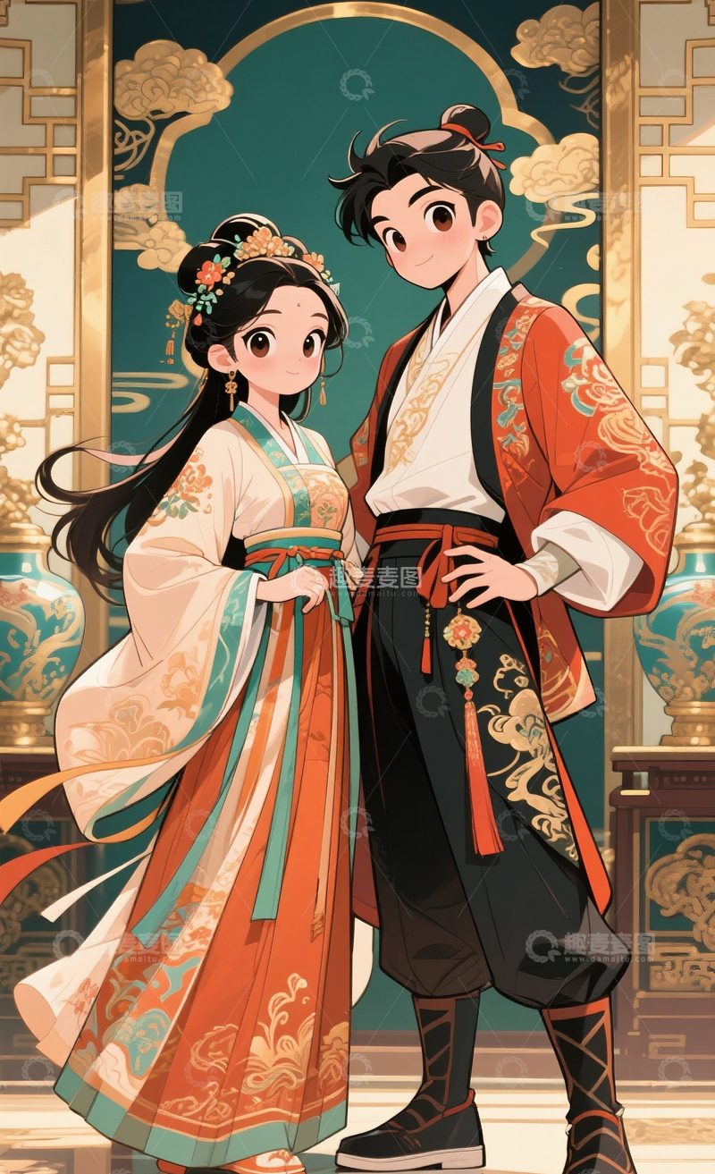 高清大图下载【趣麦麦图】古风情侣9