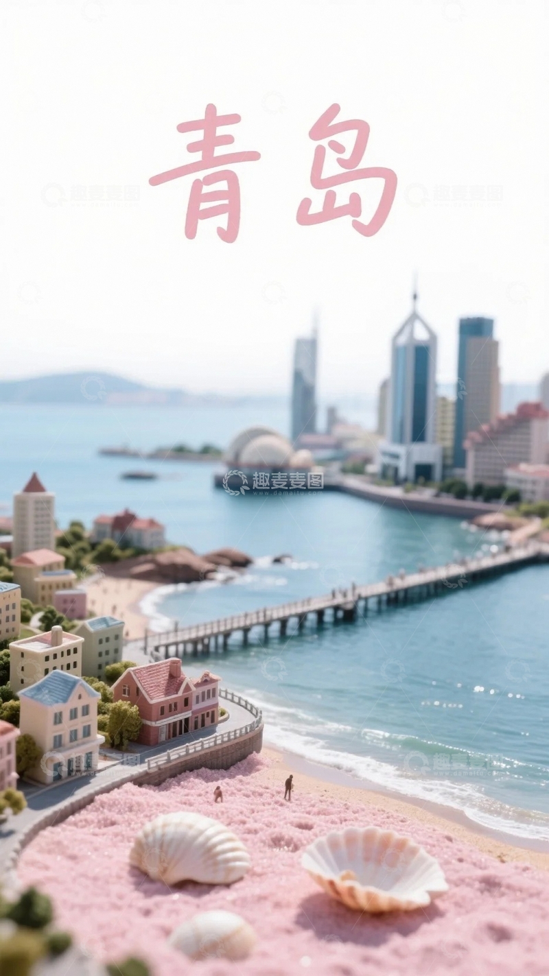 高清大图下载【趣麦麦图】青岛地标建筑微缩景观模型5