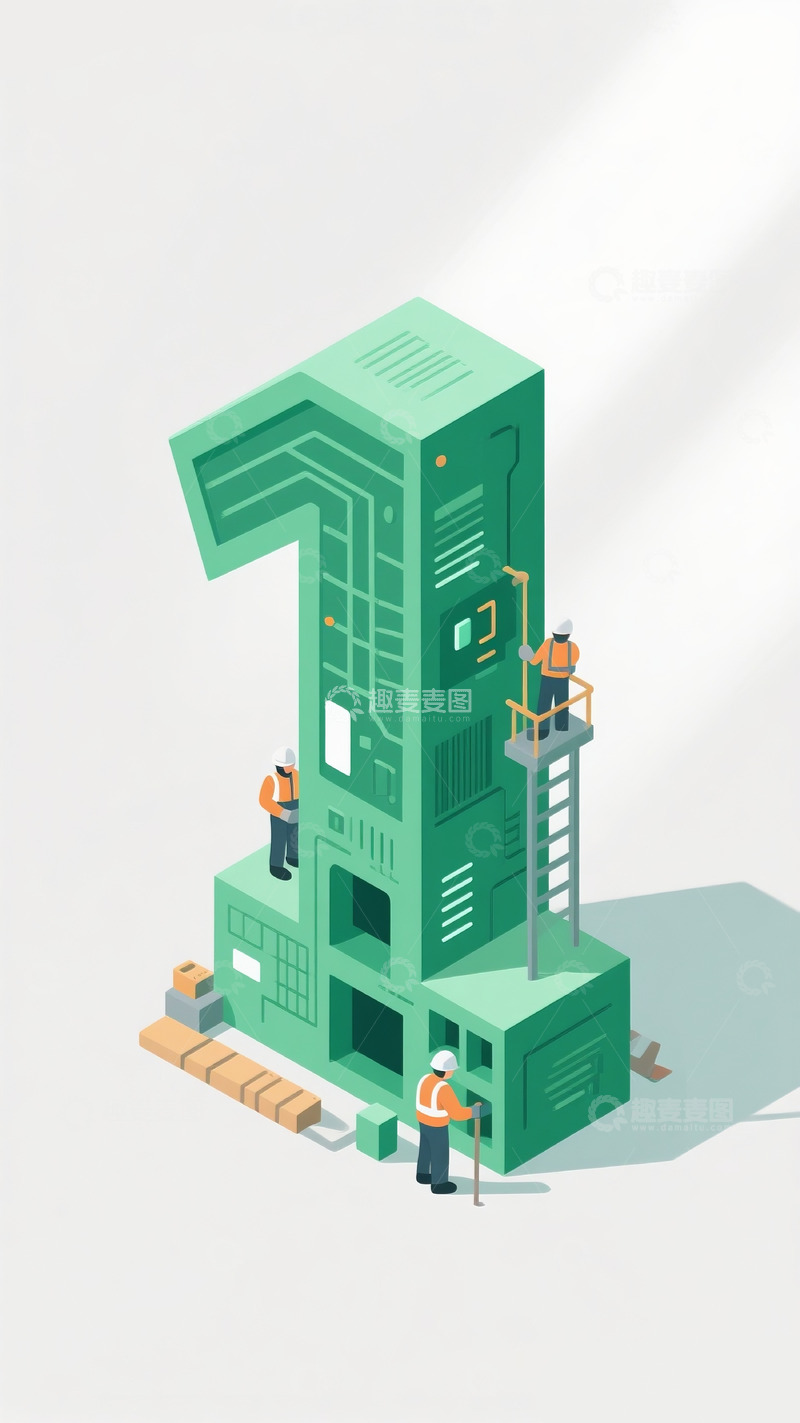 高清大图下载【趣麦麦图】建筑数字1