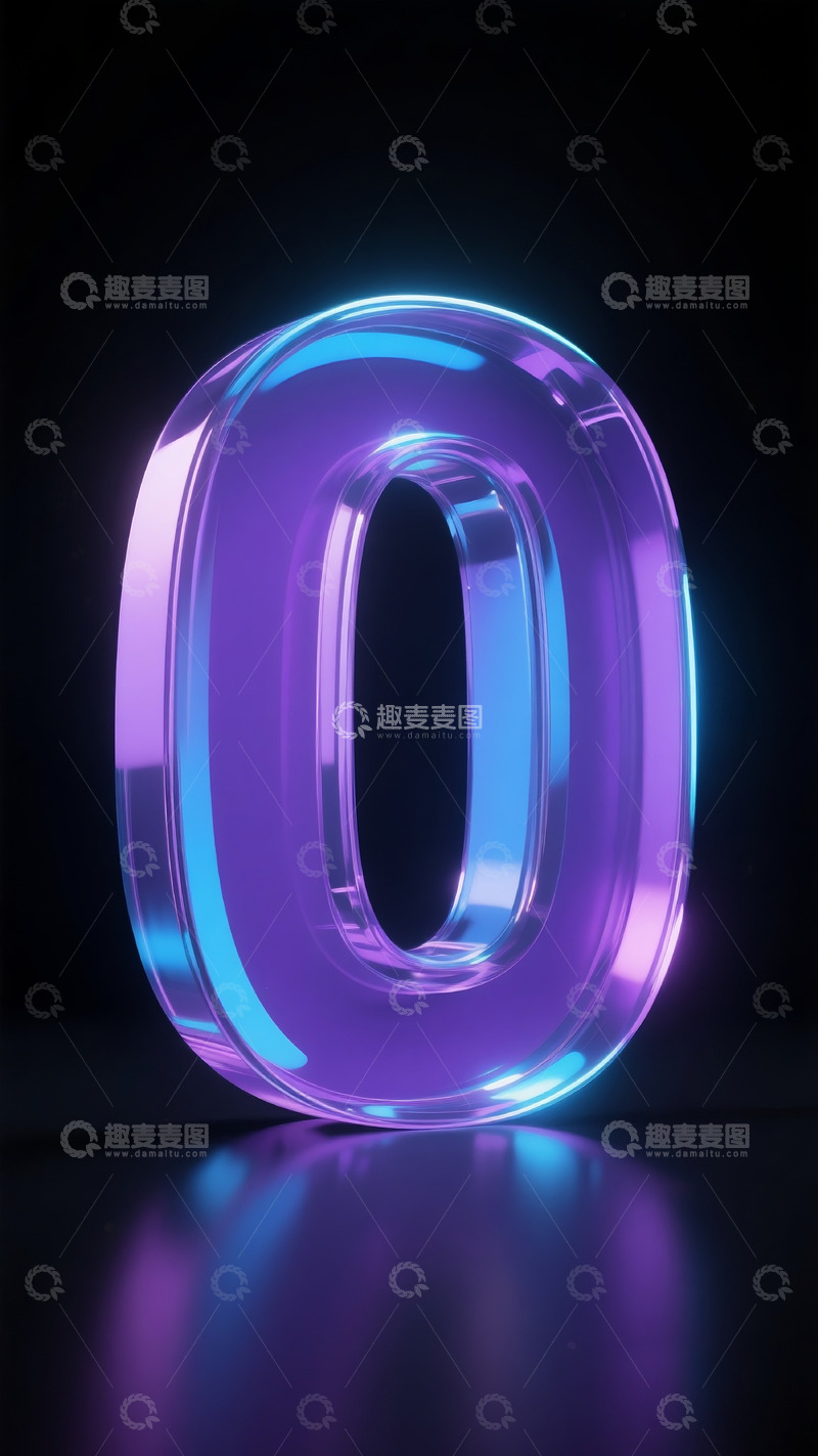 高清大图下载【趣麦麦图】发光数字04
