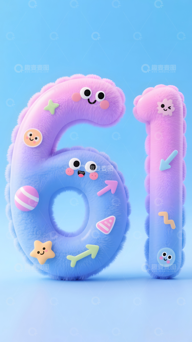 高清大图下载【趣麦麦图】61卡通立体字体3