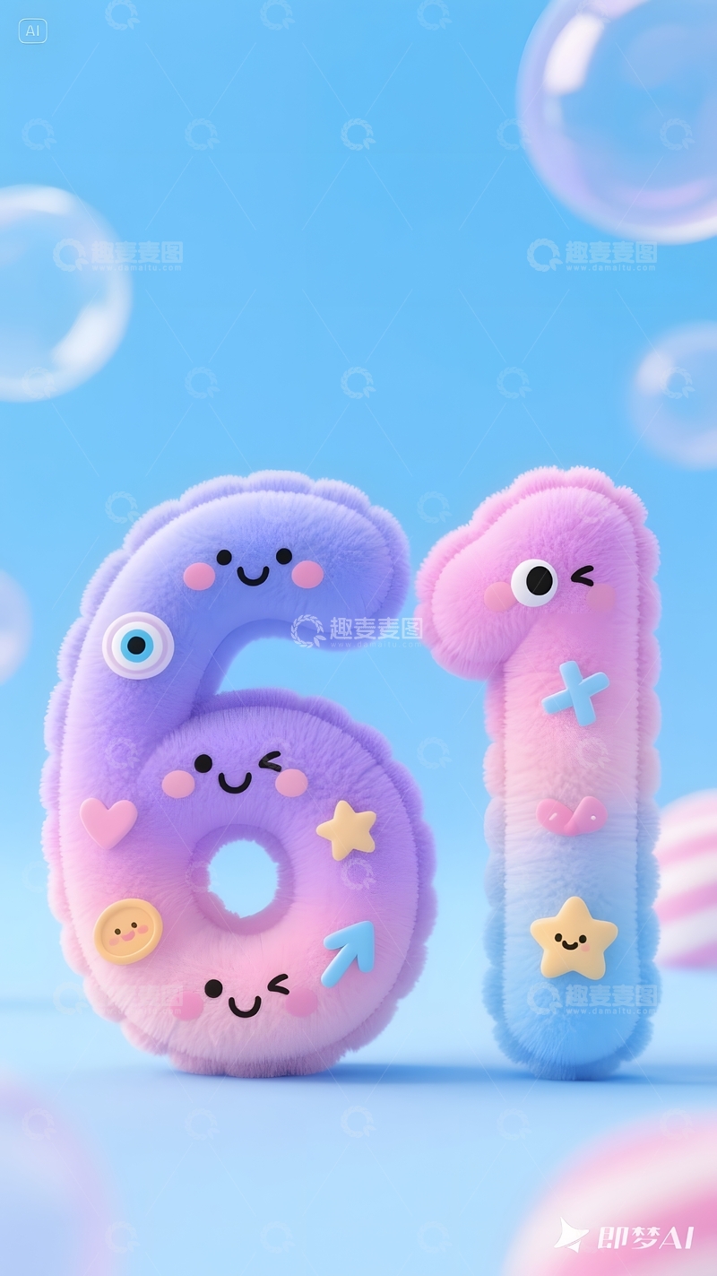高清大图下载【趣麦麦图】61卡通立体字体4